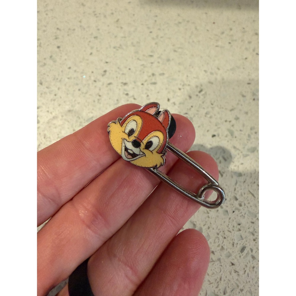 Disney Chip Character Head Safety Pinback Pin